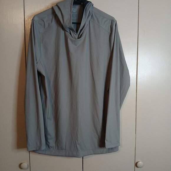 Gram Luxe Men's Gray "Large" Hoodie Pullover Golf Light Weight Stretch (0365P3) - Picture 1 of 10
